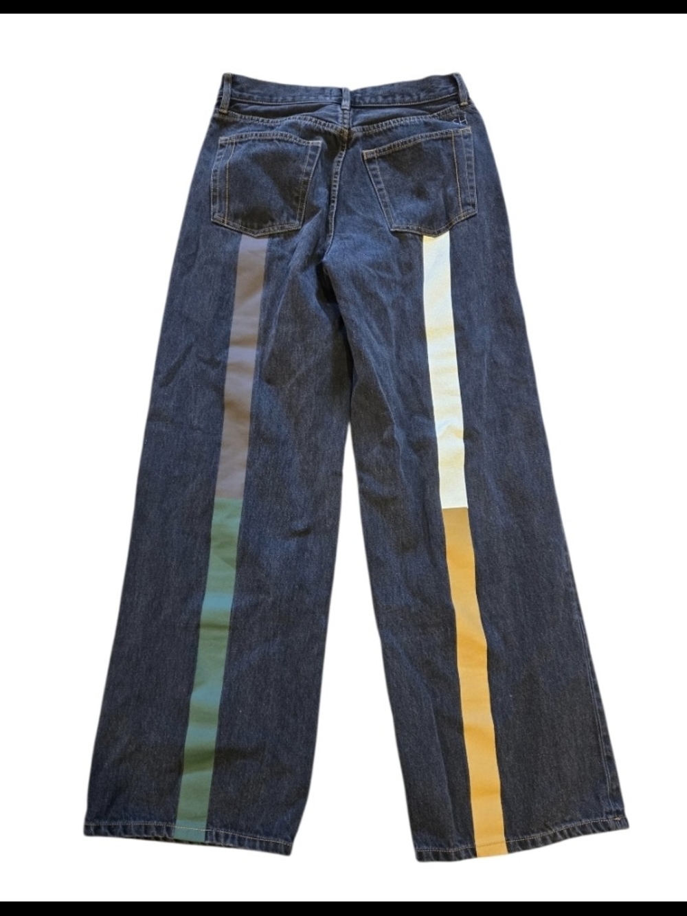 Still Here Woody Rainbow Walker Jeans size 27 Wide-Leg Black Jeans - Picture 2 of 7